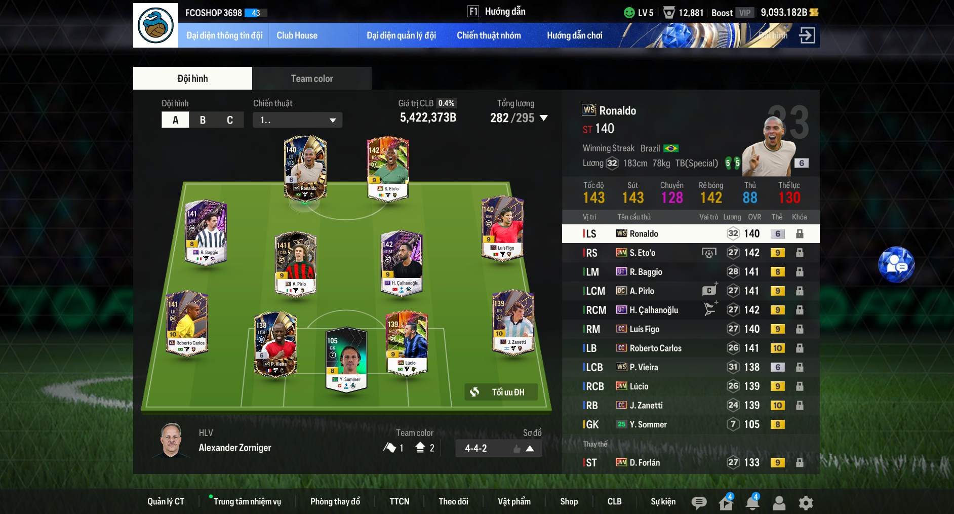 Team inter 5tr4 tỷ