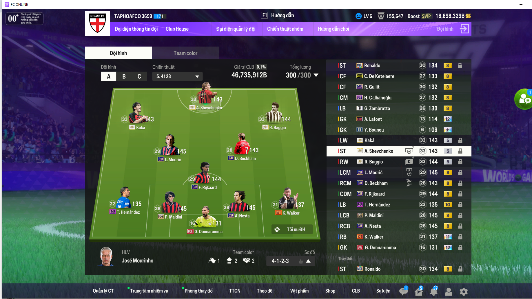 Team Milan 46tr tỷ
